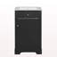 Meuble-lavabo de 20 po avec lavabo, armoire de salle de bain avec porte à fermeture douce, support de rangement et tablette réglable, noir-1163854171