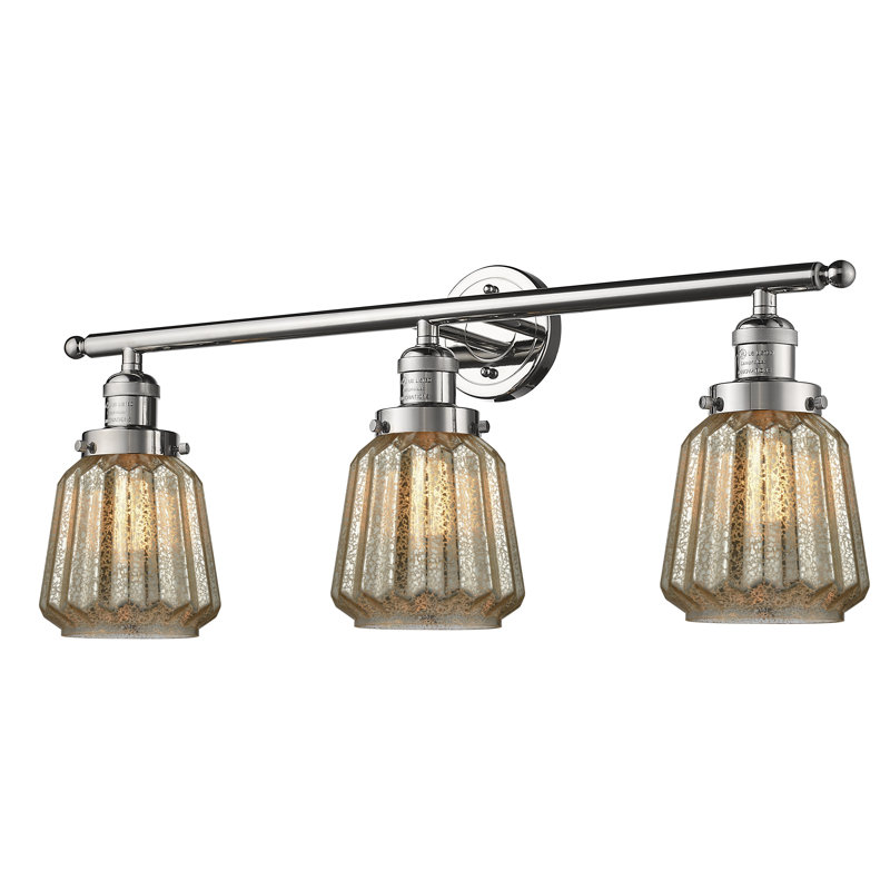 Vinson 3 - Light Dimmable Vanity Light, Polished Nickel, Mercury