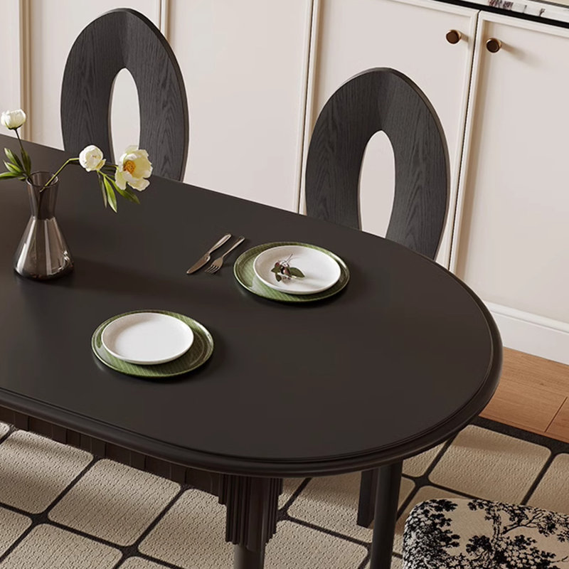 French retro solid wood dining table sets., 29.53"H x 70.87"L x 35.43"W