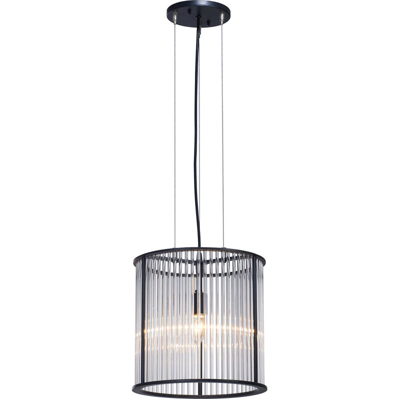 Luminaire suspendu cylindrique à 1 lumière Arya, Antique Ancien Monde