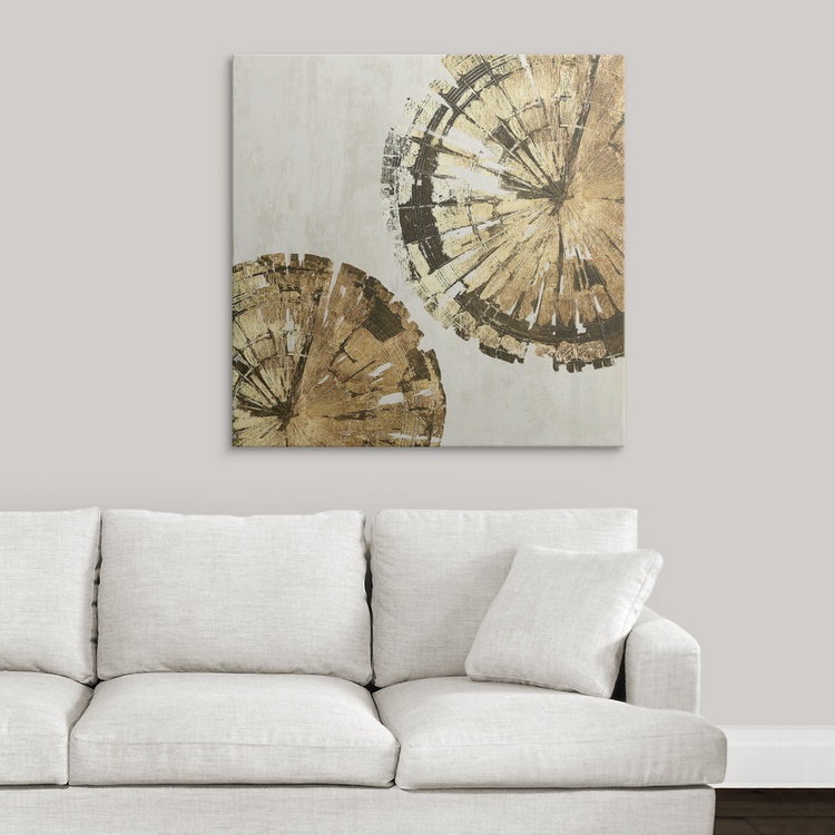 «Gold Plate III», reproduction d'art de Pinehurst, H 16 po x l 16 po x 1,5 po, Toile