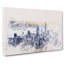 Hong Kong Skyline in China Watercolour - Wrapped Canvas-56662948
