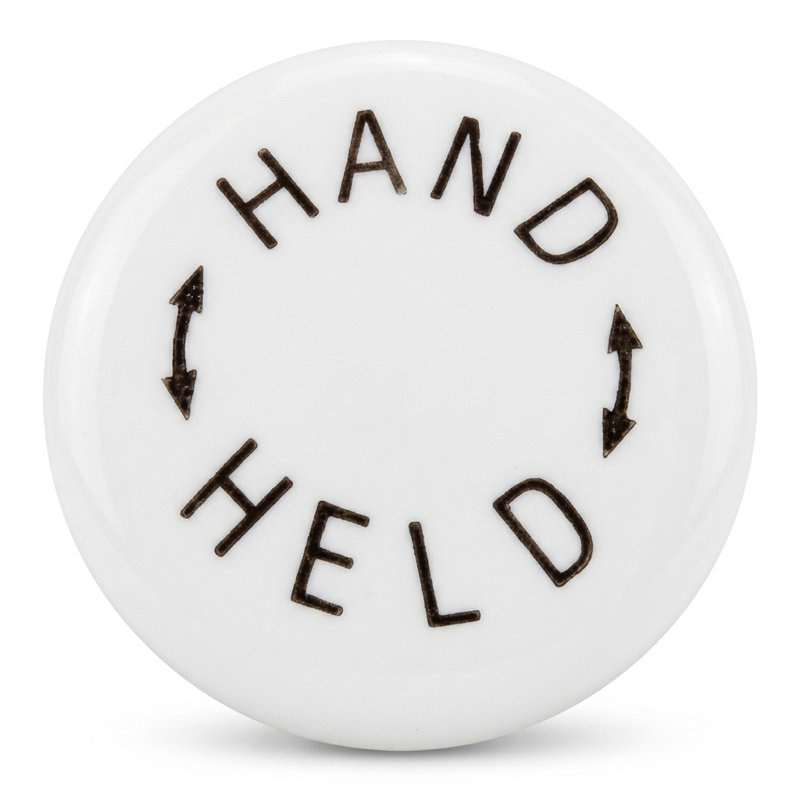 Bouton en porcelaine pour poignées en croix avec lettre à main