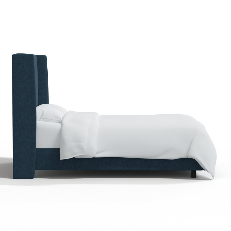 Wilburg Faine Headboard, Twin, Zuma Navy Textured Linen