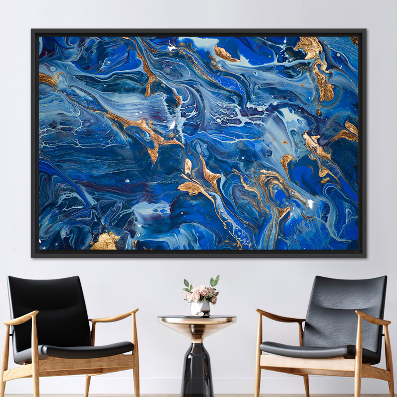 Toile abstraite de luxe abstraite: décoration murale moderne en marbre scintillant pour maisons contemporaines, Noir