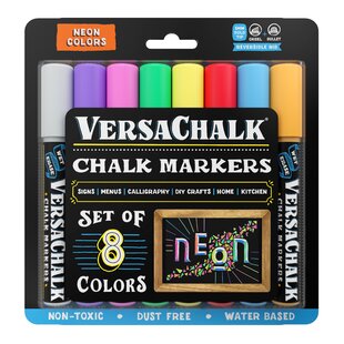  Homarden Liquid Chalk Markers - 12 Washable Colors, Fine Tip  Chalk Pens (3mm), Wet Erase Markers for Blackboard, Glass, Window,  Chalkboard Signs, Car - Reversible Tip & Chalkboard Stickers : Everything  Else