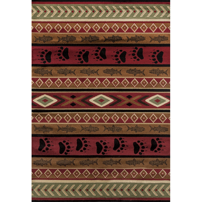 Tapis brun Pippen Huntsman, Rectangle 1 pi 10 po x 3 pi