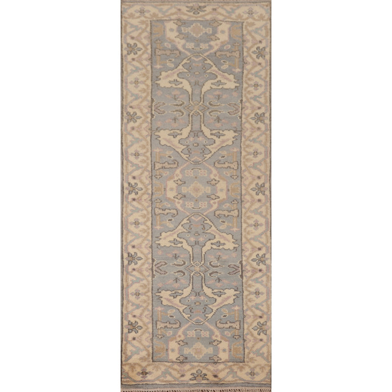 Handmade Oushak Oriental Runner Rug 3x8
