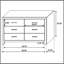 Commode 6 tiroirs Sherwood