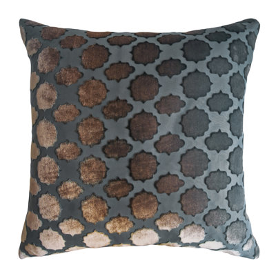 Mod Fretwork Square Velvet Pillow Cover & Insert