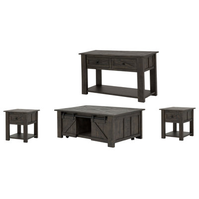 Corunna Rectangular Lift Top Cocktail Table With 2 End Table And Sofa Table