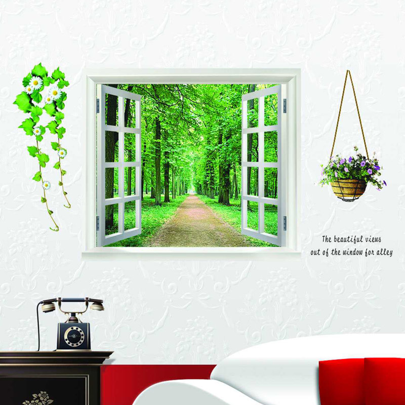 Décalcomanie murale fleur 3d view
