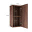 Meuble-lavabo mural 14 po à rayures flottantes avec porte et tablette-656948064