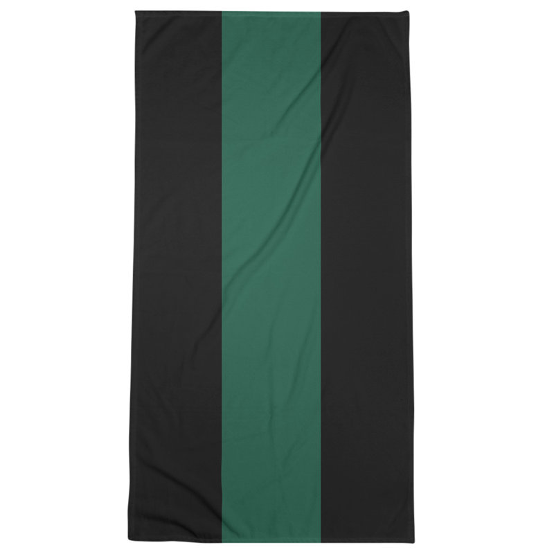 Bath Towel, Black/Green