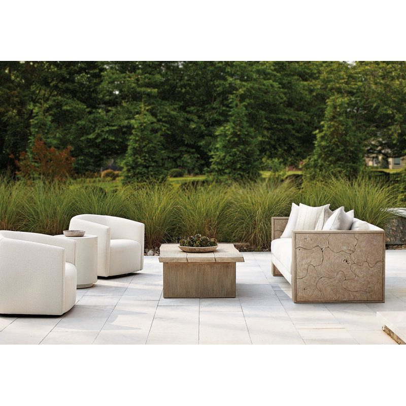 Ravello Outdoor Swivel Lounge Chair, White Sunbrella 6063-000