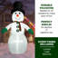10 pi. Bonhomme de neige gonflable pré-éclairé