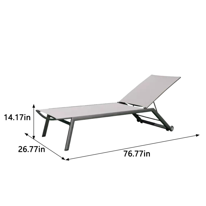 Chaise longue d'extérieur en tissu pour l'extérieur