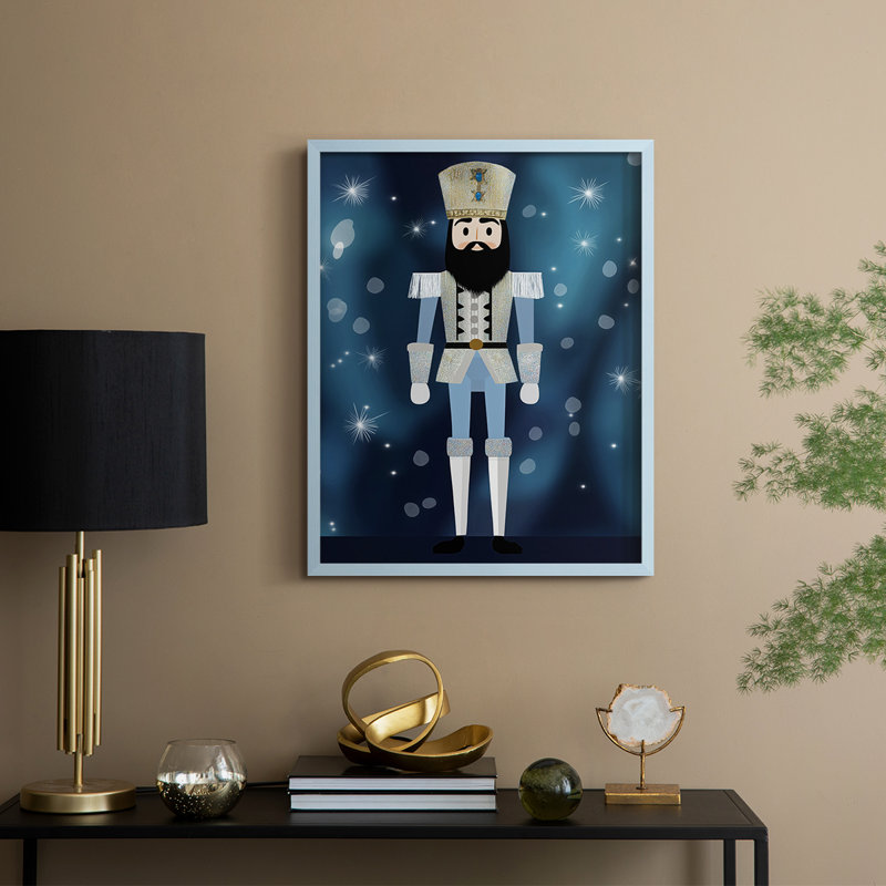 Reproduction encadrée - bois massif, H 21 po x l 17 po, Bleu