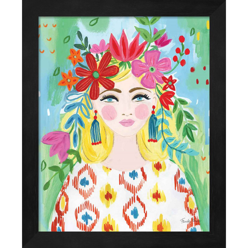 «Boho Girl» par Farida Zaman, art encadré (ensemble de 2)