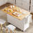 43" Rolling Kitchen Island with Storage and Drop Leaf