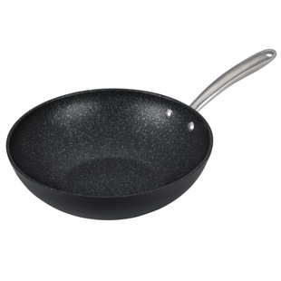 Prestige Scratch Guard Non Stick Frying Pan 29cm - Suitable As induction Frying Pan, Scratch Resistant, Easy Cleaning Ceramic Exterior with Steel Base, Black