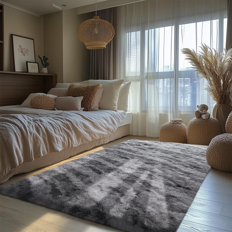 Tapis moelleux à poils longs Wymond, Rectangle 4pi x 6 pi