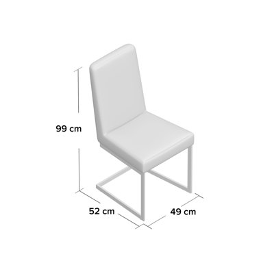 Warre 49.5cm H Upholstered Cantilever Chair
