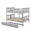 Lit superposé double au-dessus de double avec lit gigogne simple et échelle-1996114704