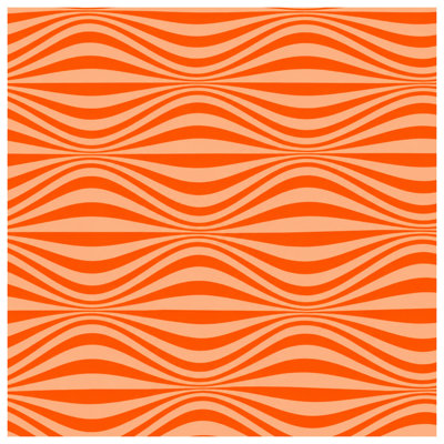 Orange Wavy Lines Comforter