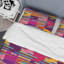 Multicolore patchwork géométrique - ensemble de housse de couette abstrait - microfibre de polyester-1610417491
