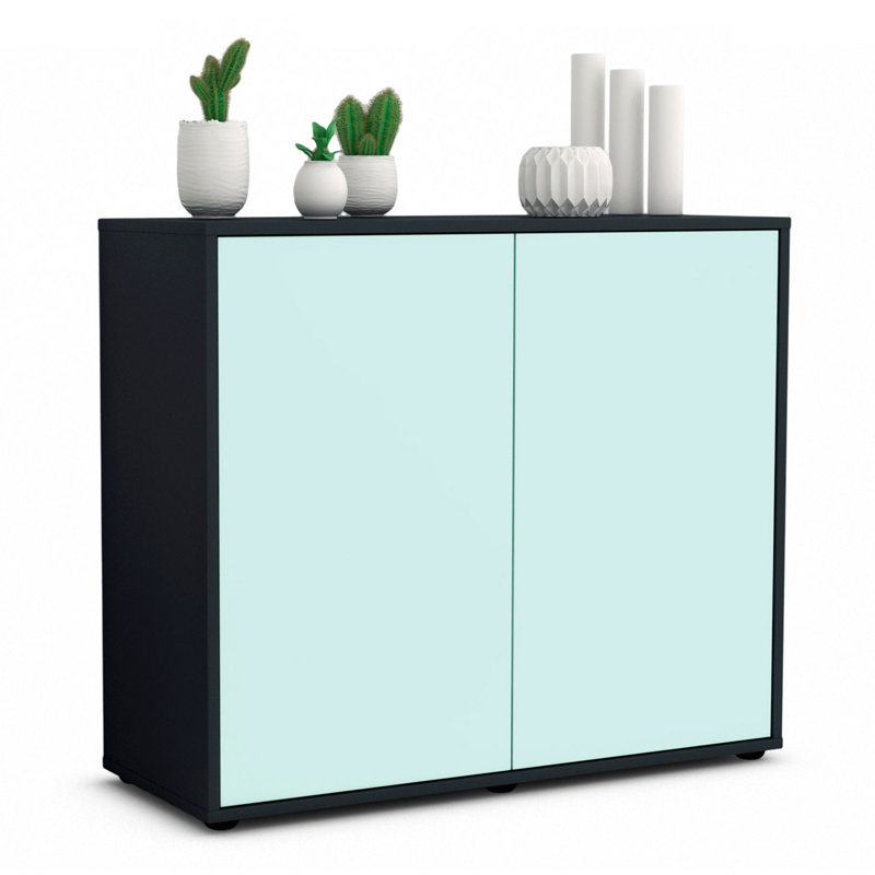 Quintara 92cm Sideboard, Anthracite/Light blue