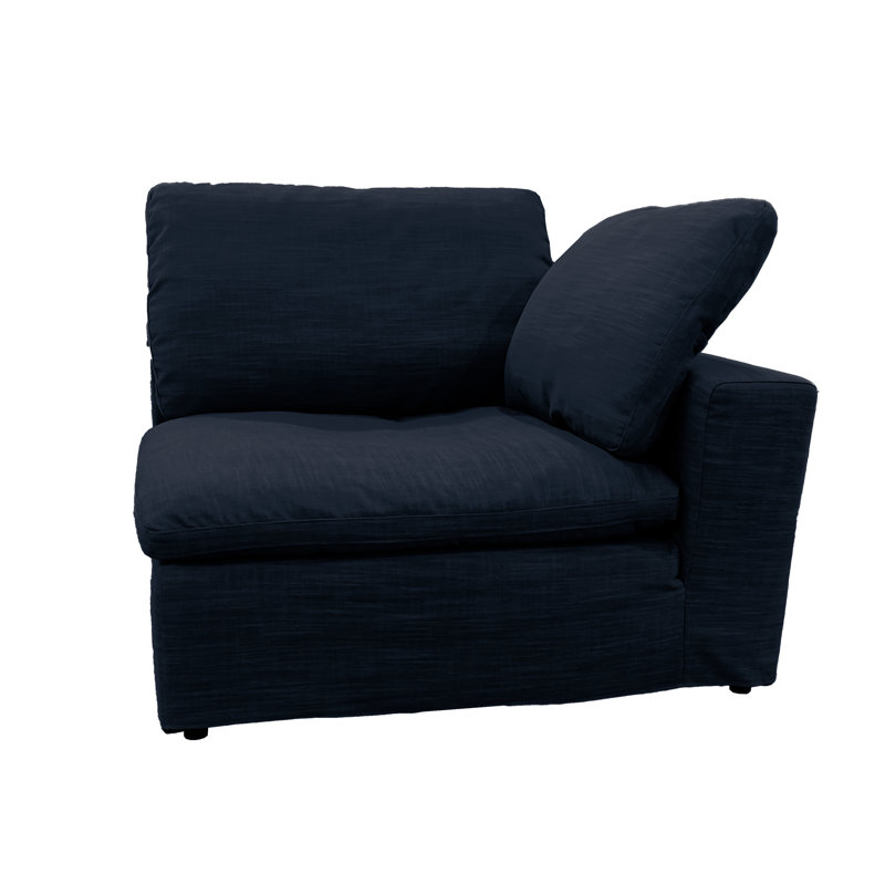 Canapé moderne modulaire 5 places Harper, Marine, H 33,05 po x l 88,05 po x P 176,05 po
