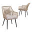Chaise de patio en rotin avec coussins-1239835766