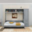 Ajae Murphy Bed with Storage Bookcase, Drawers and Wardrobe-588590547-590699969
