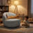 Modern Performance Fabric Upholstered Swivel Accent Chair, Gray – Barbara by Pipp & Liv-786998299-786998300