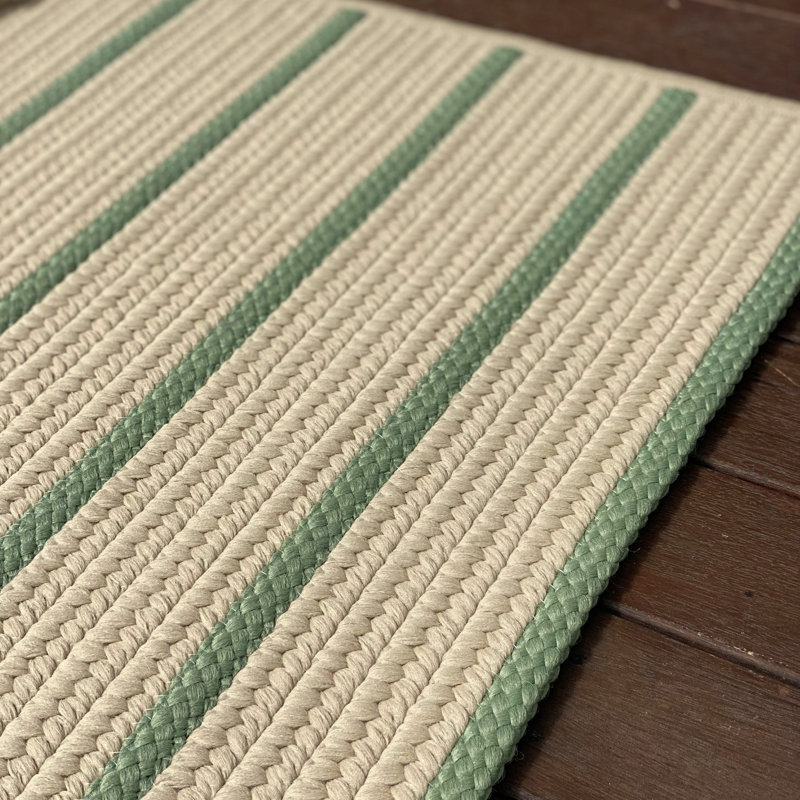 Tapis intérieur / extérieur rectangulaire en polypropylène tressé à la machine Kemond, Rectangle 12 pi x 15 pi