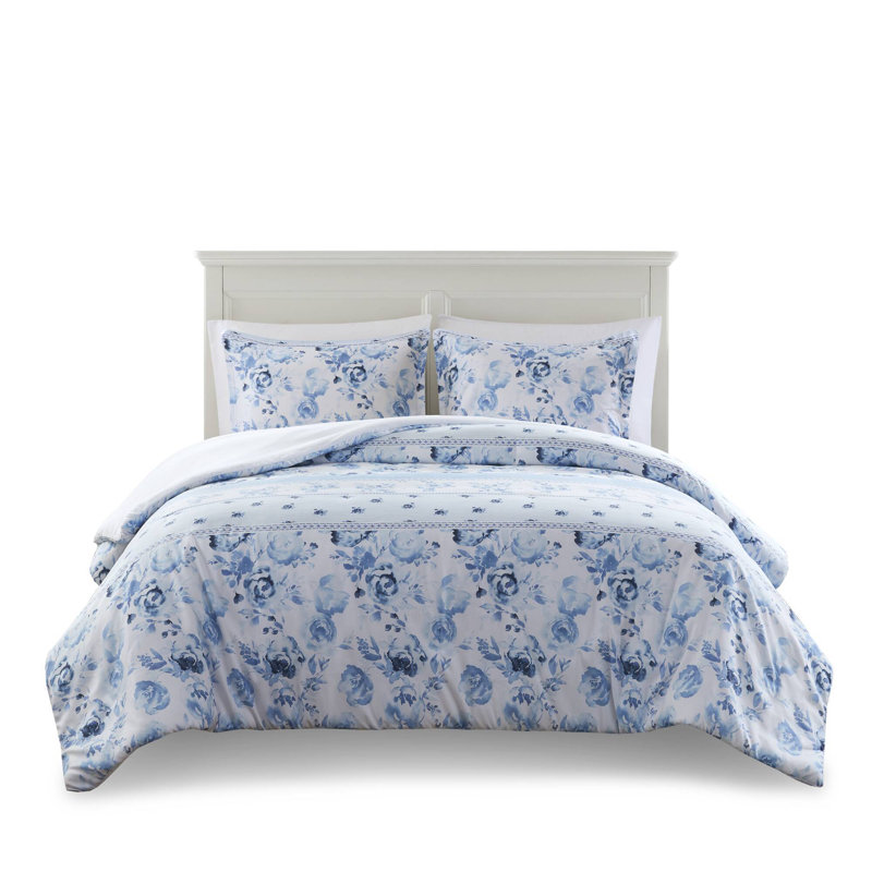 Ensemble de literie à motif floral rétro, microfibre de polyester, simple / simple TG
