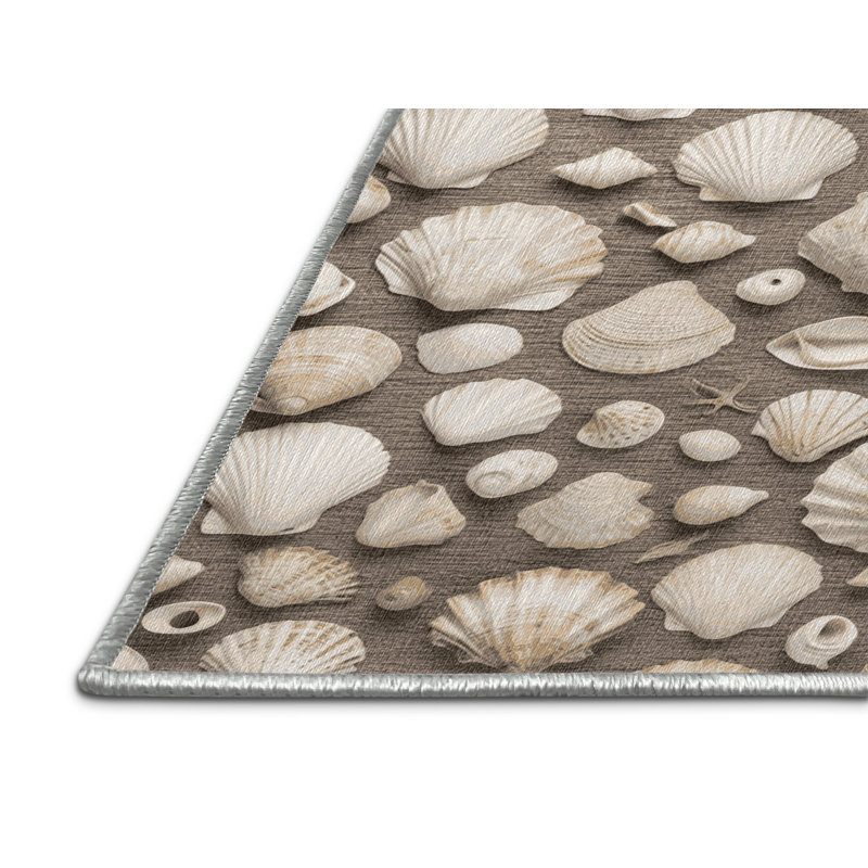  Tapis bord de mer lavable, Rond 3 pi