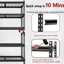 5 unités réglables en métal, l 48 po x P 24 po, H 72 po, installation, charge totale de 4 000 lb, convient au garage, au sous-sol, à l'entrepôt, à l'atelier, à une étagère de rangement noire robuste, à l'assemblage, à la capacité,-128957463