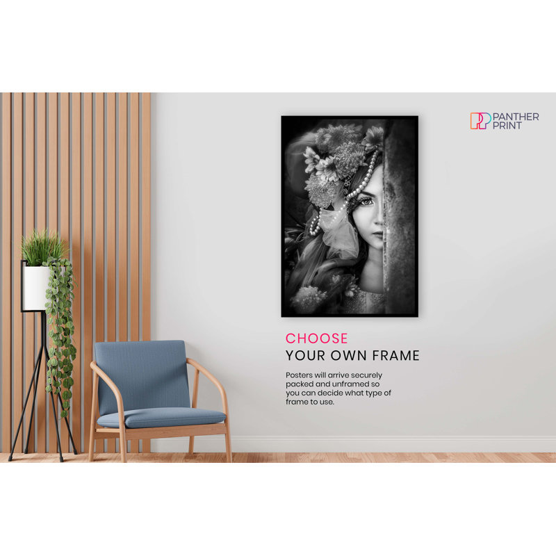 Shy Girl with Flowers on Hair 1 Piece Wall Art, 31cm H x 20cm W