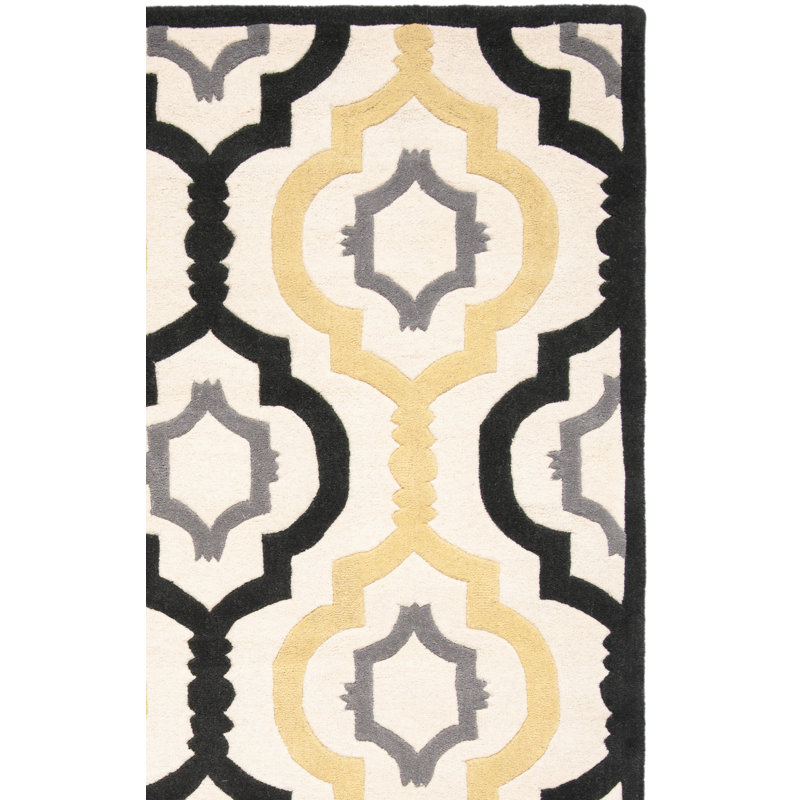 Tapis en laine touffeté à la main Carolene, Rectangle 4 pi x 6 pi