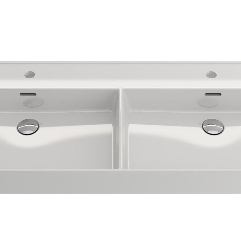 Milano 23.28 in. L Bathroom Sink, White