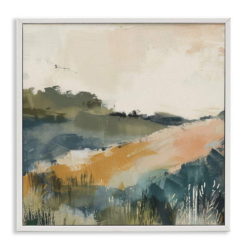 «Abstract Nature Hills», art de la giclée encadrée par Irena Orlov, Estampe numérique encadrée blanc bord de mer