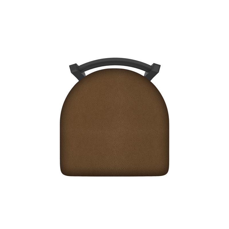 Tabouret de coiffeuse en métal Jackie, Étain, Vinyle - Rein chaume