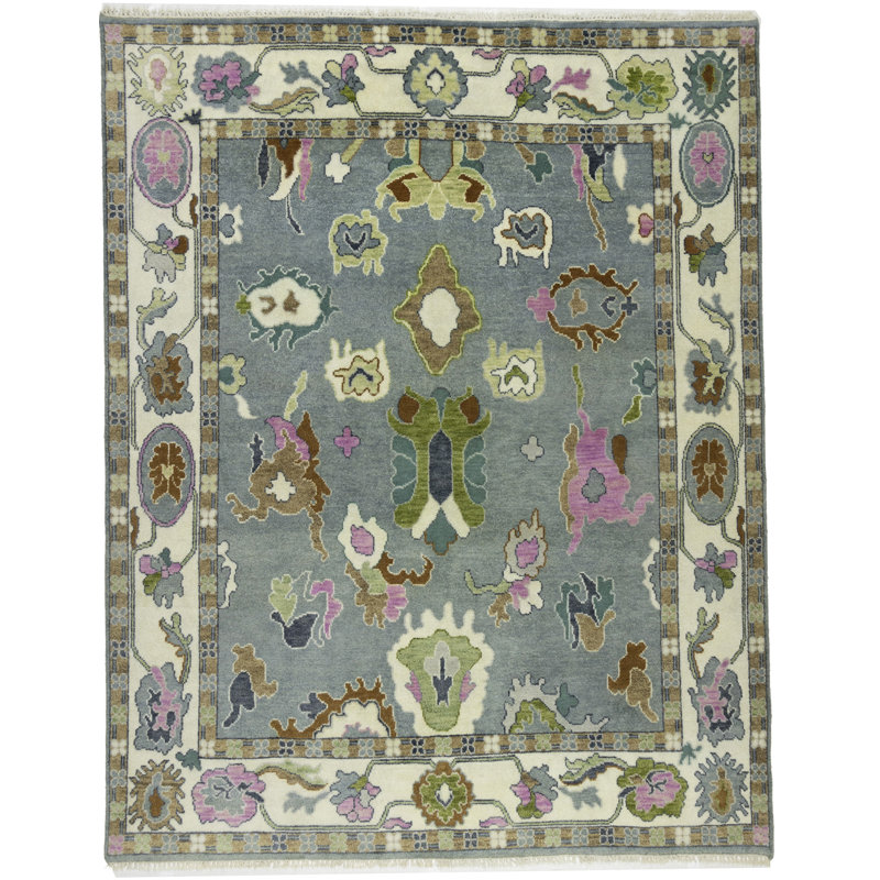Floral Colorfast 7'10 X 9'11 Chobi Wool Area Rug