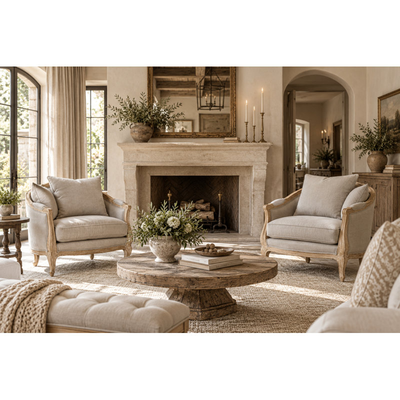 Gracia Upholstered Armchair, Grey