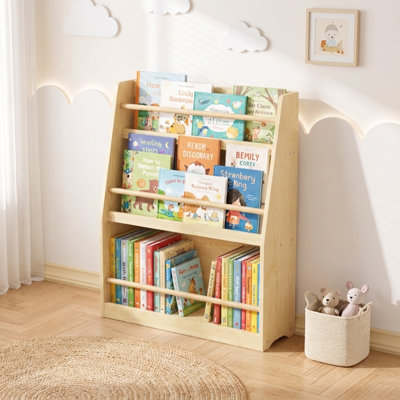 Étagère à livres à 3 niveaux, support à livres pour enfants, aide à organiser les chambres, les salles de jeux et les salles de classe