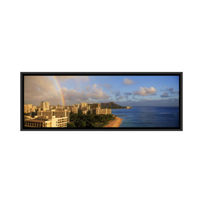 " Rainbow Over The Beach, Diamond Head, Waikiki Beach, Oahu, Honolulu, Hawaii, USA " by Panoramic Images