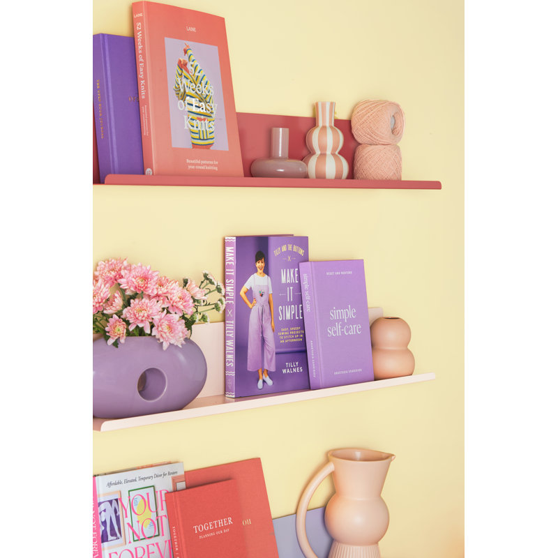 Organize + Display Floating Shelf, 4.7" H x 33.5" W x 5.1" D, Blush