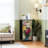4 Drawer Dresser for Bedroom, Narrow Chest of Drawers, Wooden Top and Study Iron Frame 18"x37.5"-(WxH)